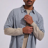 WRANGLER S/S SHIRT - BOXCAR SHIRT / CONCRETE SKY