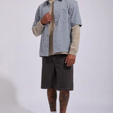 WRANGLER S/S SHIRT - BOXCAR SHIRT / CONCRETE SKY