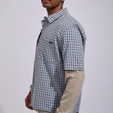 WRANGLER S/S SHIRT - BOXCAR SHIRT / CONCRETE SKY