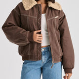 WRANGLER - CARRIE BOMBER JACKET - JACKET BROWN