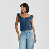 WRANGLER TOP - CINDY DENIM TOP / INDIGO STAR