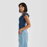 WRANGLER TOP - CINDY DENIM TOP / INDIGO STAR