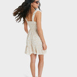 ROXY MINI DRESS- PACIFIC PASSION/PEBBLE DREAM