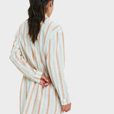 ROXY COVER UP -NEW BLUE RIPTIDE/STRIPE