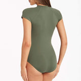 SEA LEVEL ONE PIECE - SHORT SLEEVE MULTIFIT ONE PIECE / KHAKI