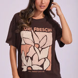 ALLABOUTEVE RELAXED TEE-FIORI FRESCHI/BROWN