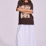 ALLABOUTEVE RELAXED TEE-FIORI FRESCHI/BROWN