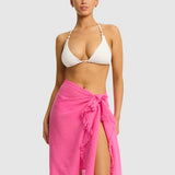 SEA LEAVEL - SUNSET FRAYED SARONG CANDY
