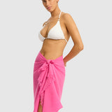SEA LEAVEL - SUNSET FRAYED SARONG CANDY