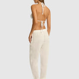 SEA LEVEL - LINEN BEACHCOMBER PANT / WHITE