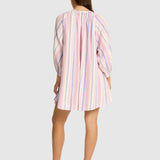 SEA LEVEL - BOHO STRIPE BOHO SHORT / DRESS BLUE