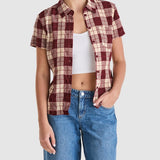 WRANGLER SHIRT - 90s SlIM SHIRT / BERRY CHECK