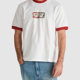 WRANGLER GAS RINGER TEE- VINTAGE WHITE