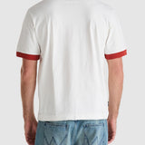WRANGLER GAS RINGER TEE- VINTAGE WHITE