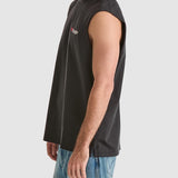 WRANGLER - FANGS MUSCLE TEE - WORN BLACK