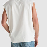 WRANGLER - BADGE BOX CAR MUSCLE TEE - VINTAGE WHITE