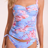 SEA LEVEL - TWIST FRONT MULTFIT SINGLET TOP / LIGHT BLUE