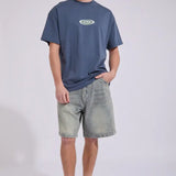 RUSTY TEE-IRIE EYE SHORT SLEEVE/CHINA BLUE