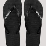 HAVAIANAS JANDALS - LOGO FILETE / BLACK/GLACIER WHITE