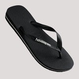 HAVAIANAS JANDALS - LOGO FILETE / BLACK/GLACIER WHITE