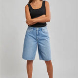 LEE SHORTS - LOW SLOUCH CROTCH JORT / CRYSTAL BLUE