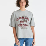 WRNAGLER RATTLED BOXED TEE-MID GREY MARLE