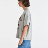 WRNAGLER RATTLED BOXED TEE-MID GREY MARLE