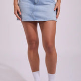 WRANGLER REPAIR MINI SKIRT-TOUR BLUE