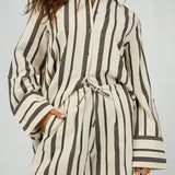 ALL ABOUT EVE - ROSA STRIPE SHORT / BROWN