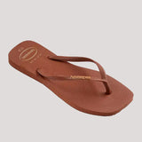 HAVAIANAS SLIM SQUARE LOGO POP UP -RUST