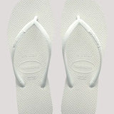 HAVAIANAS JANDALS -SLIM SQUARE / WHITE