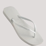 HAVAIANAS JANDALS -SLIM SQUARE / WHITE