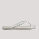 HAVAIANAS JANDALS -SLIM SQUARE / WHITE