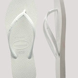HAVAIANAS JANDALS -SLIM SQUARE / WHITE