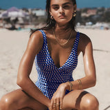 SEA LEVEL ONE PIECE - SOLARA SCOOP BACK PANEL LINE ONE PIECE / BLUE