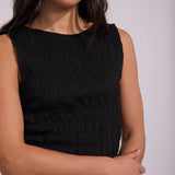LEE TOP - TEXTURED TIE TANK / BLACK