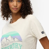 SUPERDRY RELAXED TEE- GREAT OUTDOORS/OFF WHITE