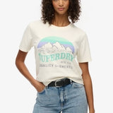SUPERDRY RELAXED TEE- GREAT OUTDOORS/OFF WHITE
