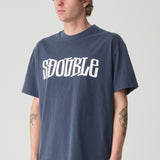 SDOUBLE - T-SHIRT - DESIGN BY / WASHED NAVY