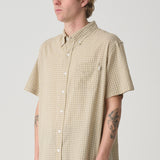 S-DOUBLE S/S SHIRT - STOCK CHECK CLASSIC S/S SHIRT / ARTICHOKE