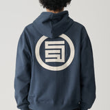 S DOUBLE HOODIE - APPLIQUE ZIP THROUGH HOOD