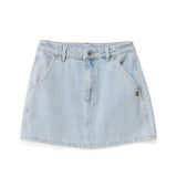 M/SF/T DENIM SKIRT - HEAVENLY PEOPLE MINI SKIRT / WASHED BLUE