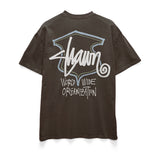 S DOUBLE TEE - SHIELD TEE / WASHED BROWN