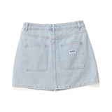 M/SF/T DENIM SKIRT - HEAVENLY PEOPLE MINI SKIRT / WASHED BLUE