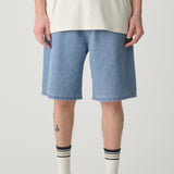 S DOUBLE DENIM SHORTS - DENIM STANDARD SHORT / MID BLUE