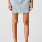 M/SF/T DENIM SKIRT - HEAVENLY PEOPLE MINI SKIRT / WASHED BLUE