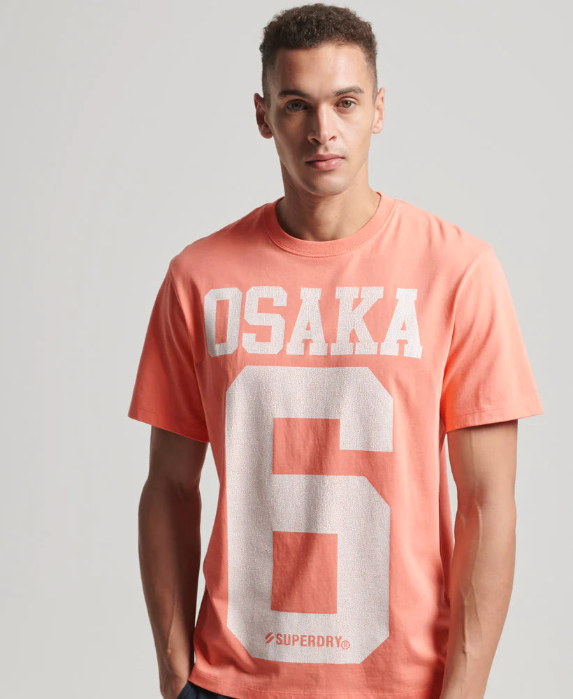 SUPERDRY TEE - CODE CLASSIC OSAKA TEE / FUSION CORAL