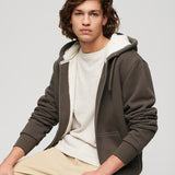 SUPERDRY HOODIE - ESSENTIAL BORG LINED ZIP HOOD