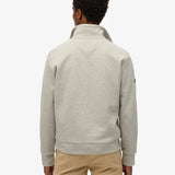 SUPERDRY 1/4 ZIP - CORE PIQUE HENLY / GREY MARLE