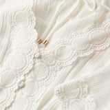 SUPERDRY -  IBIZA S/S MIDI TEA DRESS-WHITE